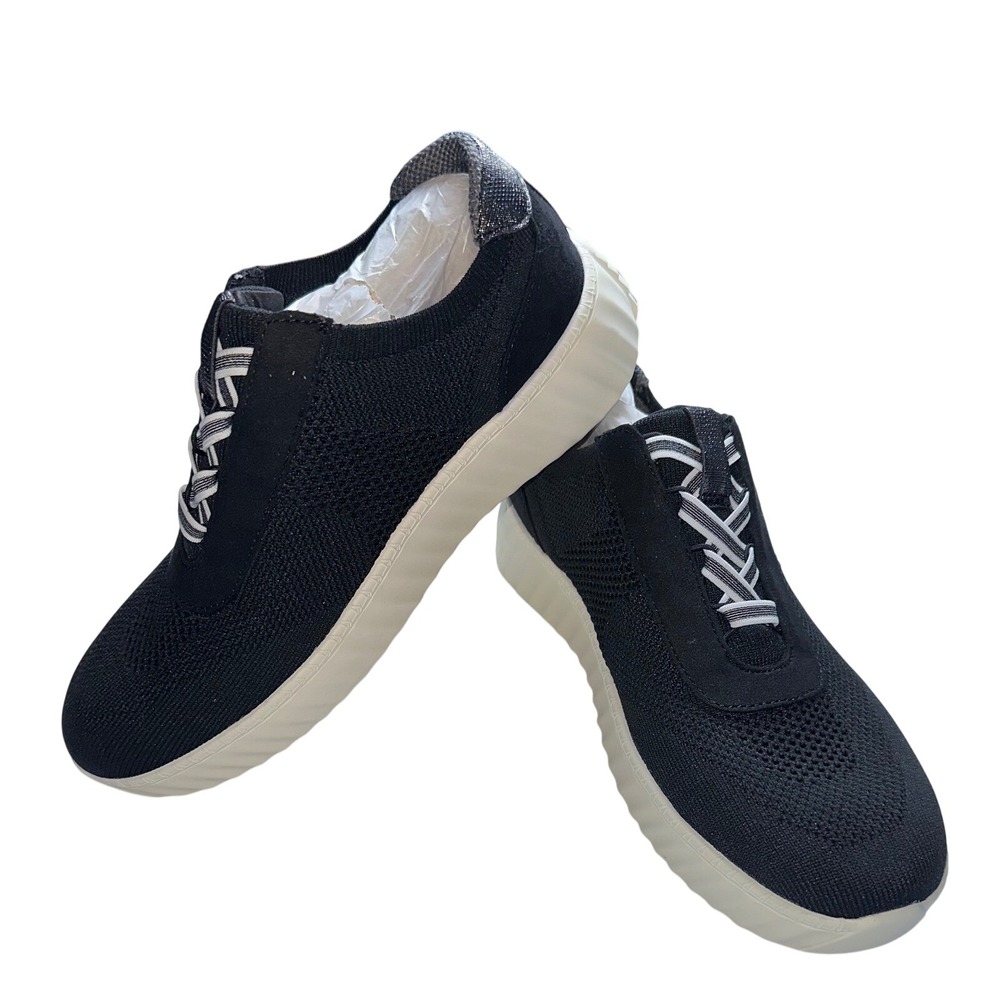 Bzees for LifeStride Wanderer Black Wide Width Slip On Sneakers Women's 9W Comfy
